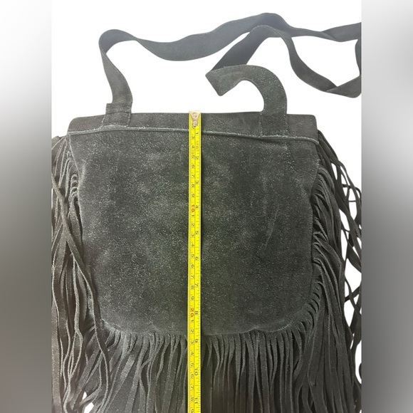 Samvara Black Suede Fridge Crossbody Bag - Picture 4 of 12